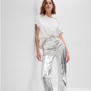 GAP Silver Metallic Pants